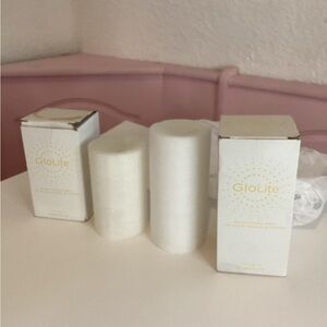 Glolite Party Light Sea Salt & Dry Wood Souvenir Littoral Candle Set Of 2 New